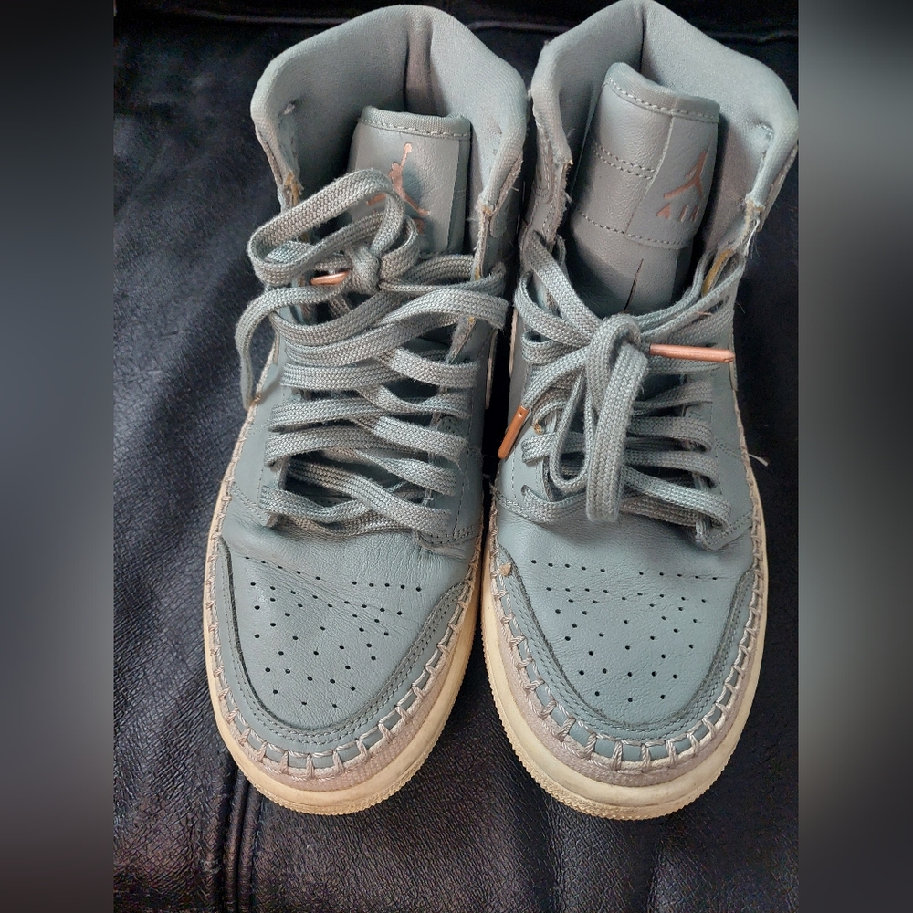 Air Jordan Sneakers in Light Gray and Cream